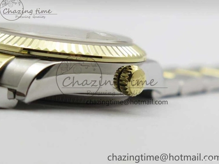 MiroTime 0127 SoftTouch Datejust 31mm 278273 SS YG BP Maker Best Edition Gray Diamonds Dial on SS YG Oyster Bracelet 2715